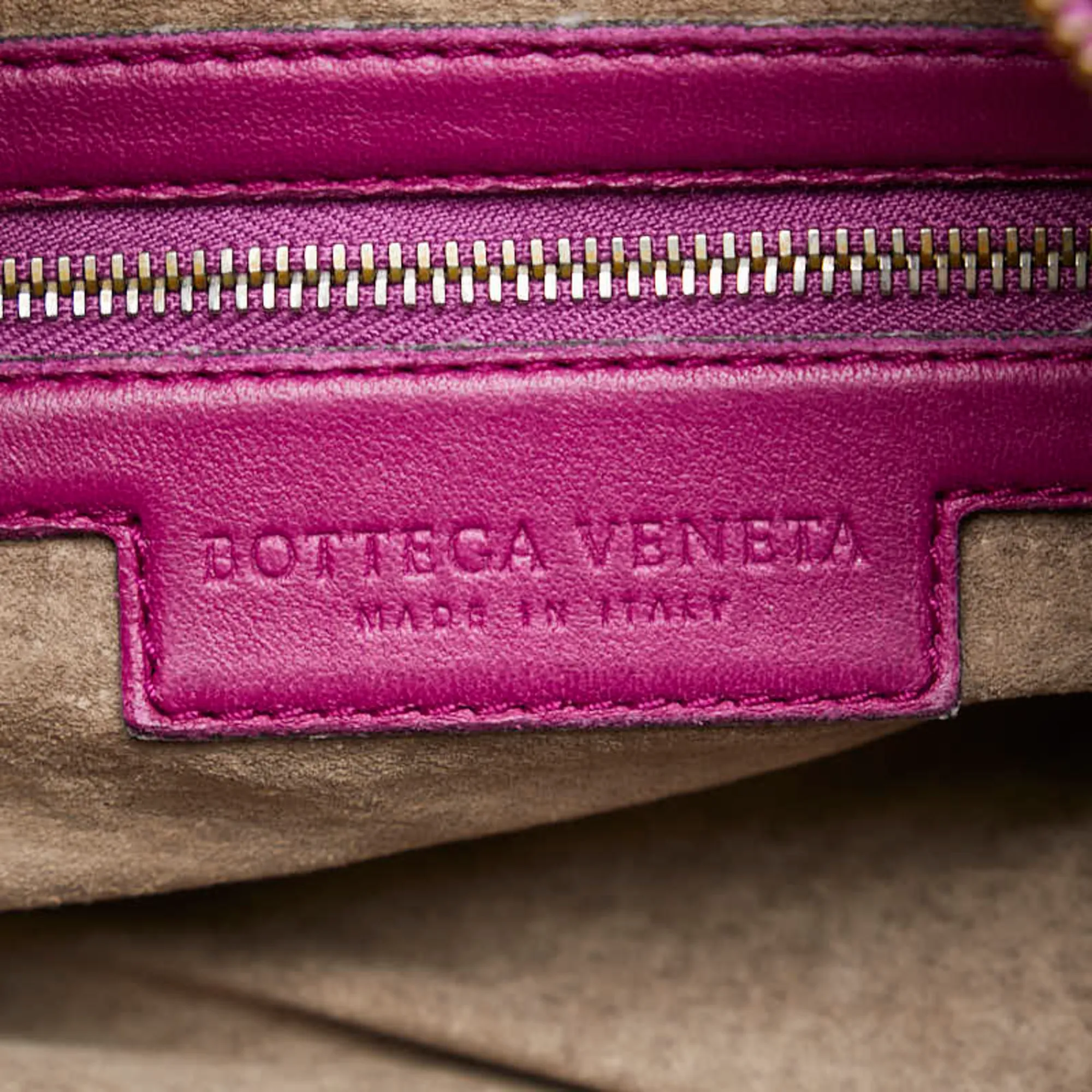 BOTTEGA VENETA Brown Leather Intrecciato Boston Bag