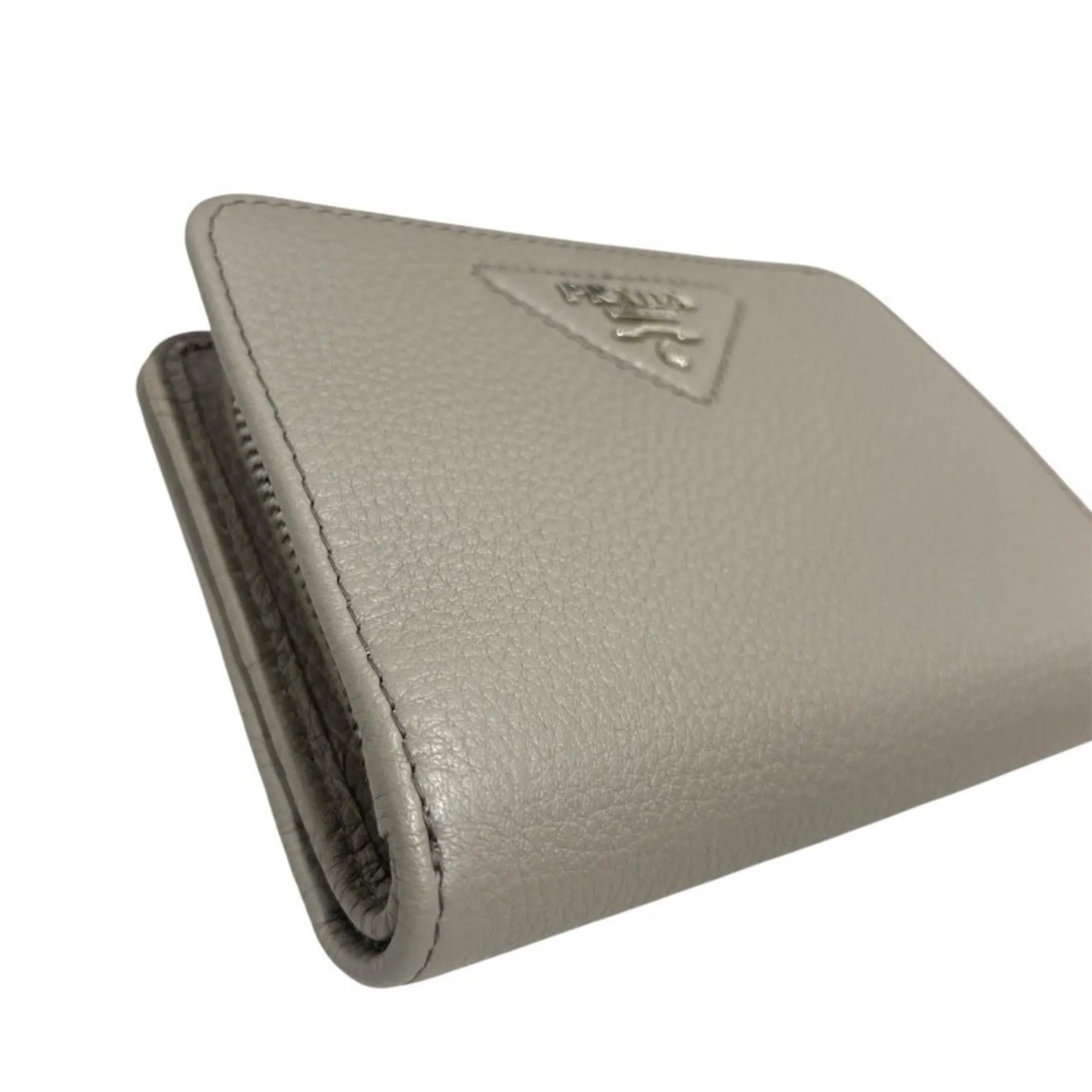 PRADA Gray Leather Wallet