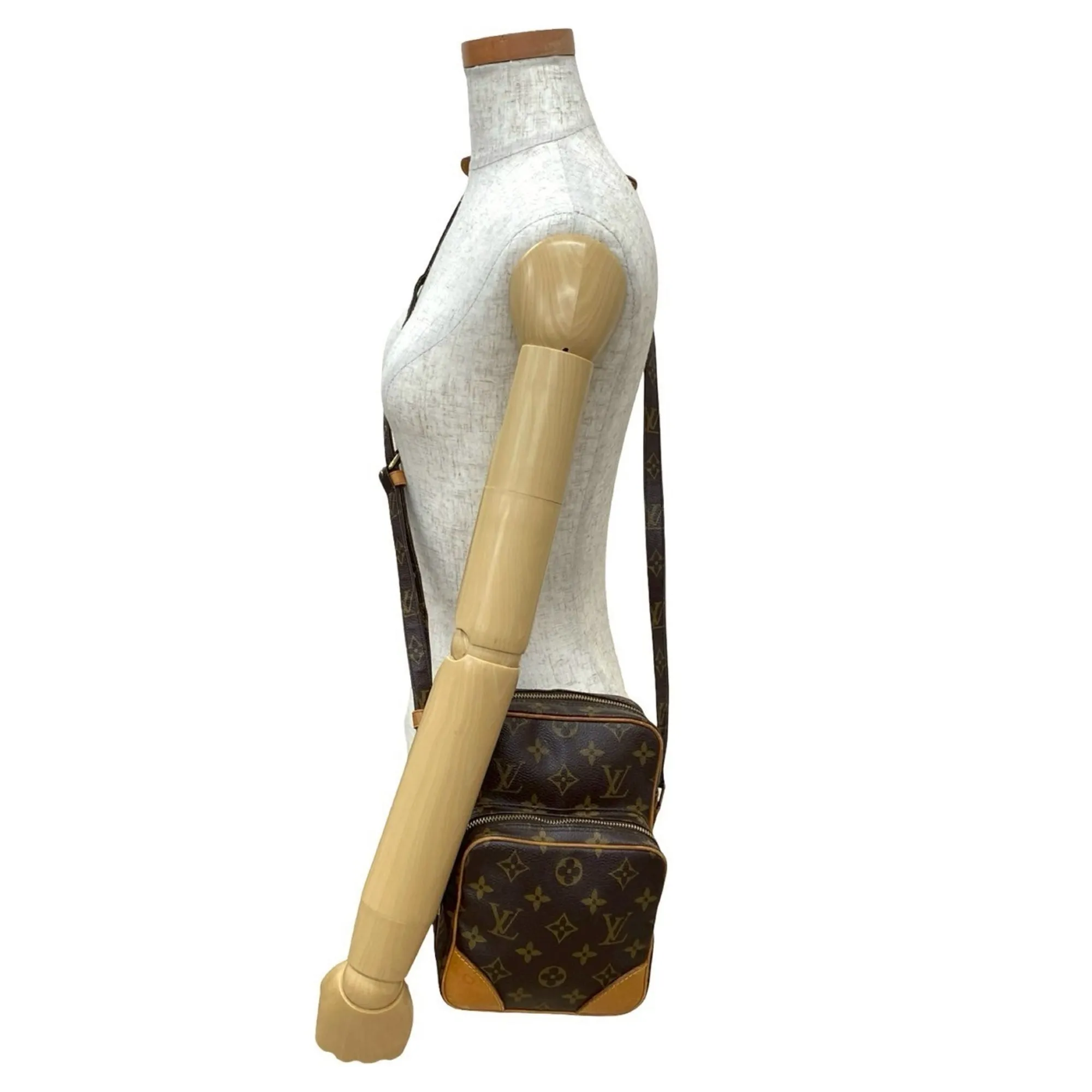 LOUIS VUITTON Brown Monogram Leather Shoulder Bag