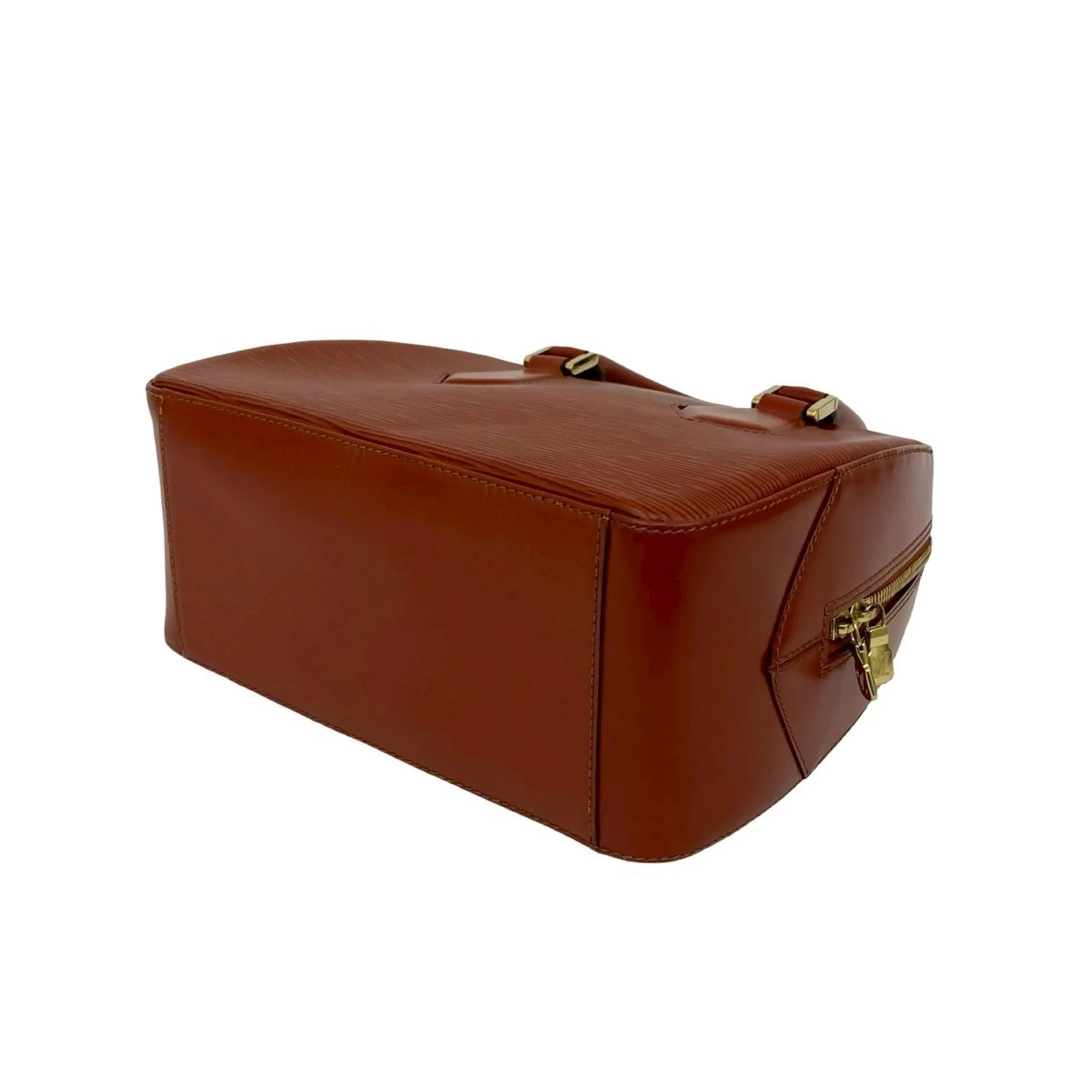 LOUIS VUITTON Brown Leather Boston Bag