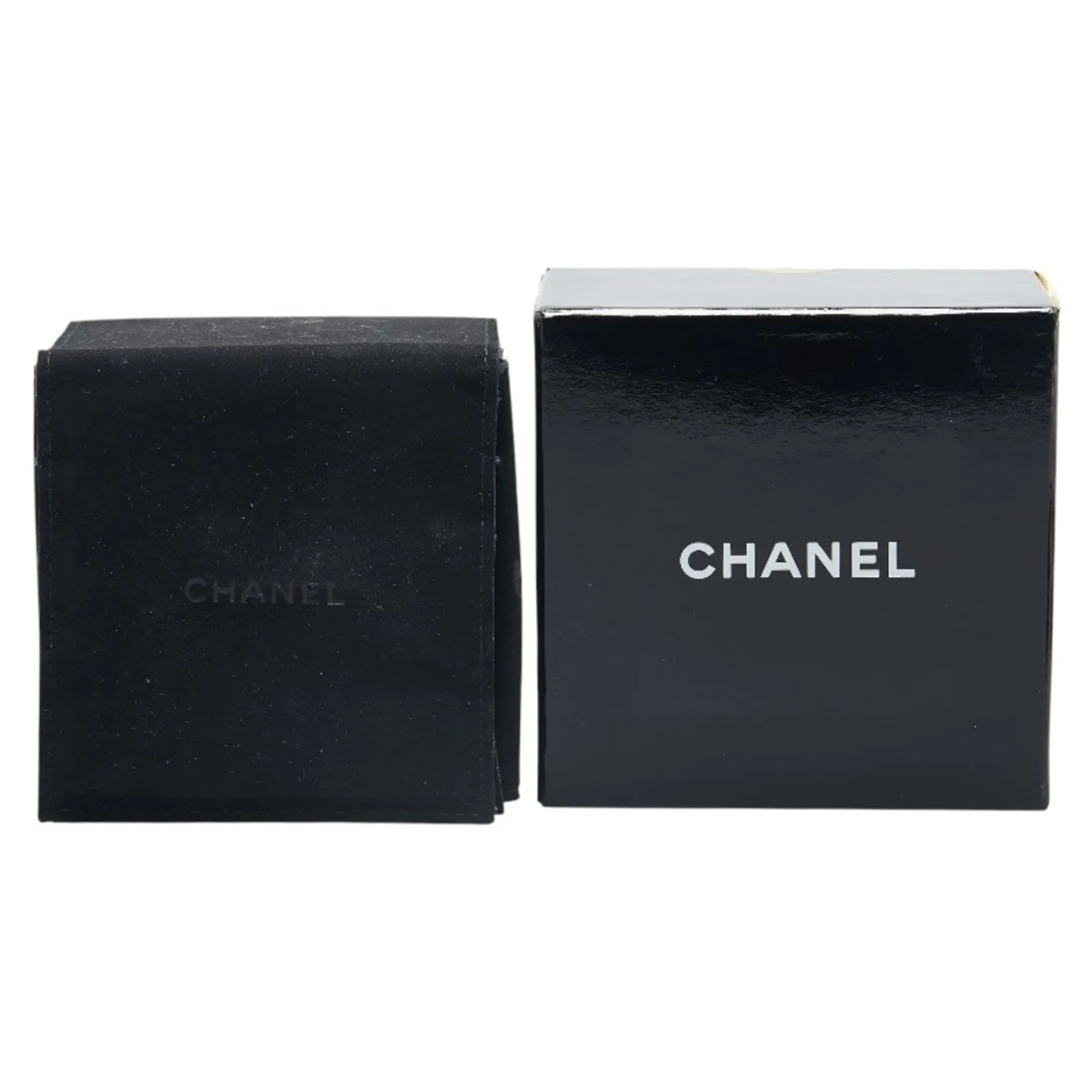 CHANEL Black Lambskin Leather Bracelet