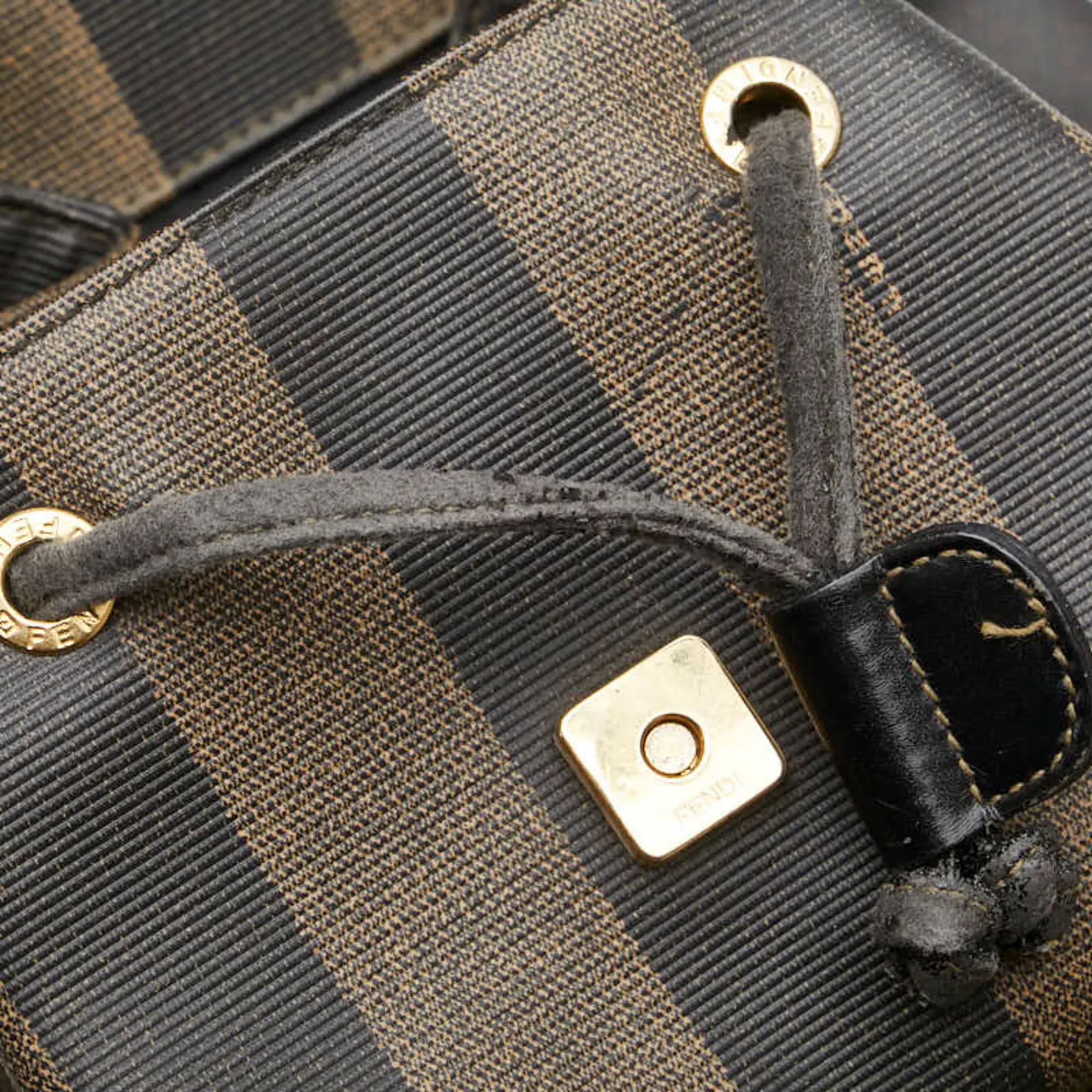 FENDI Black Leather Backpack