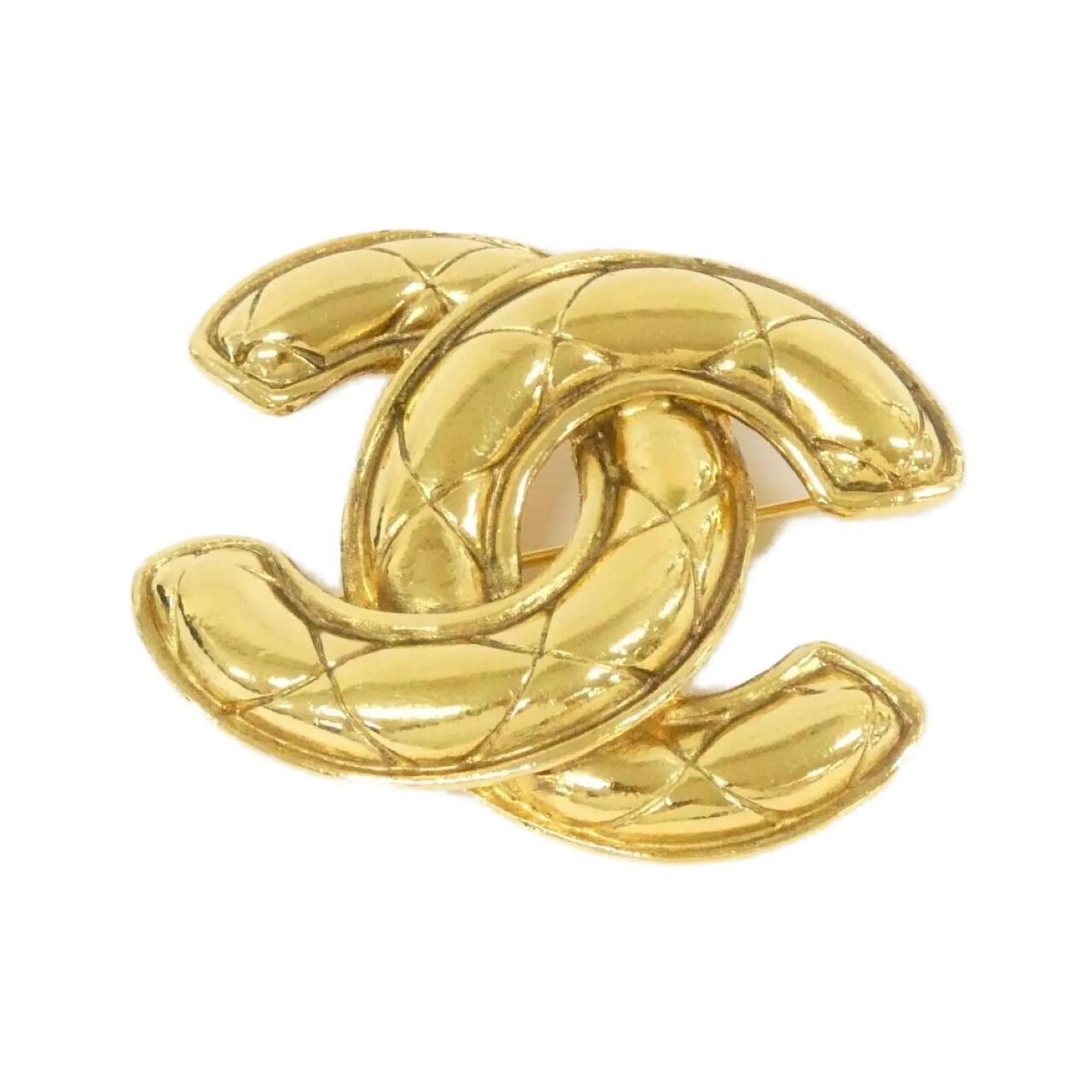 CHANEL Gold Brooch