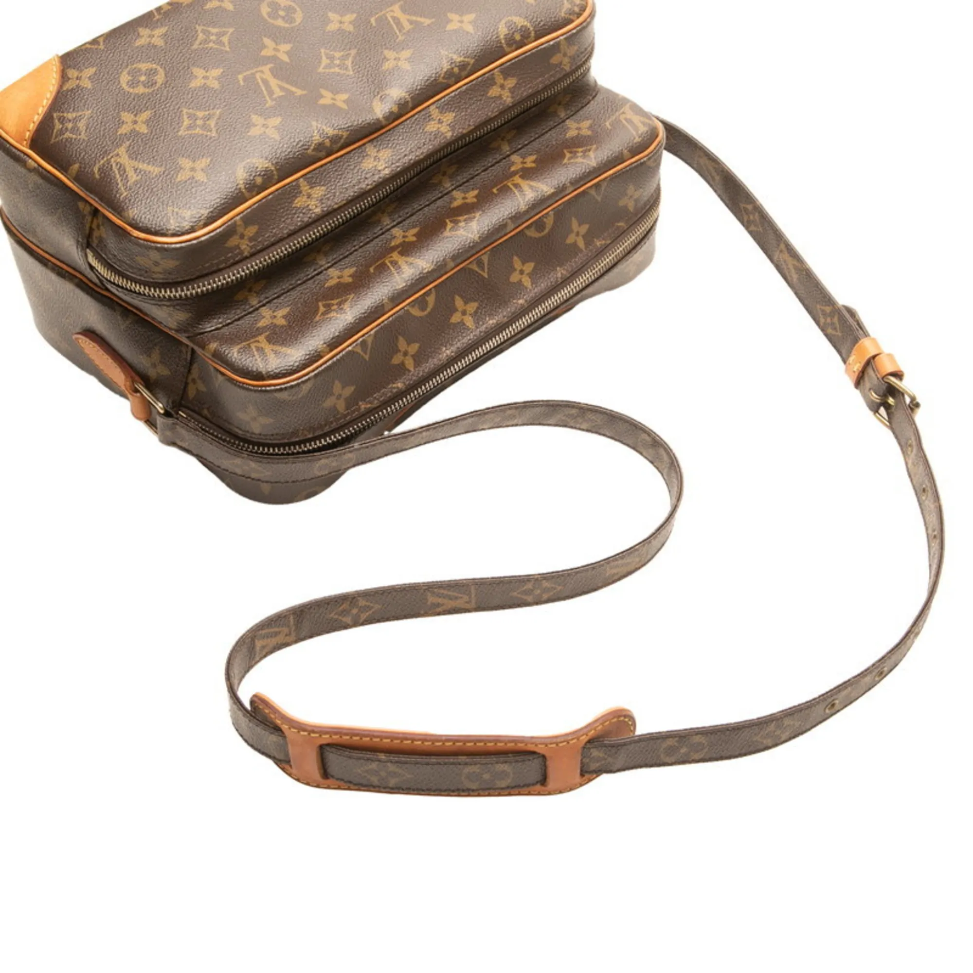 LOUIS VUITTON Brown Monogram Leather Shoulder Bag