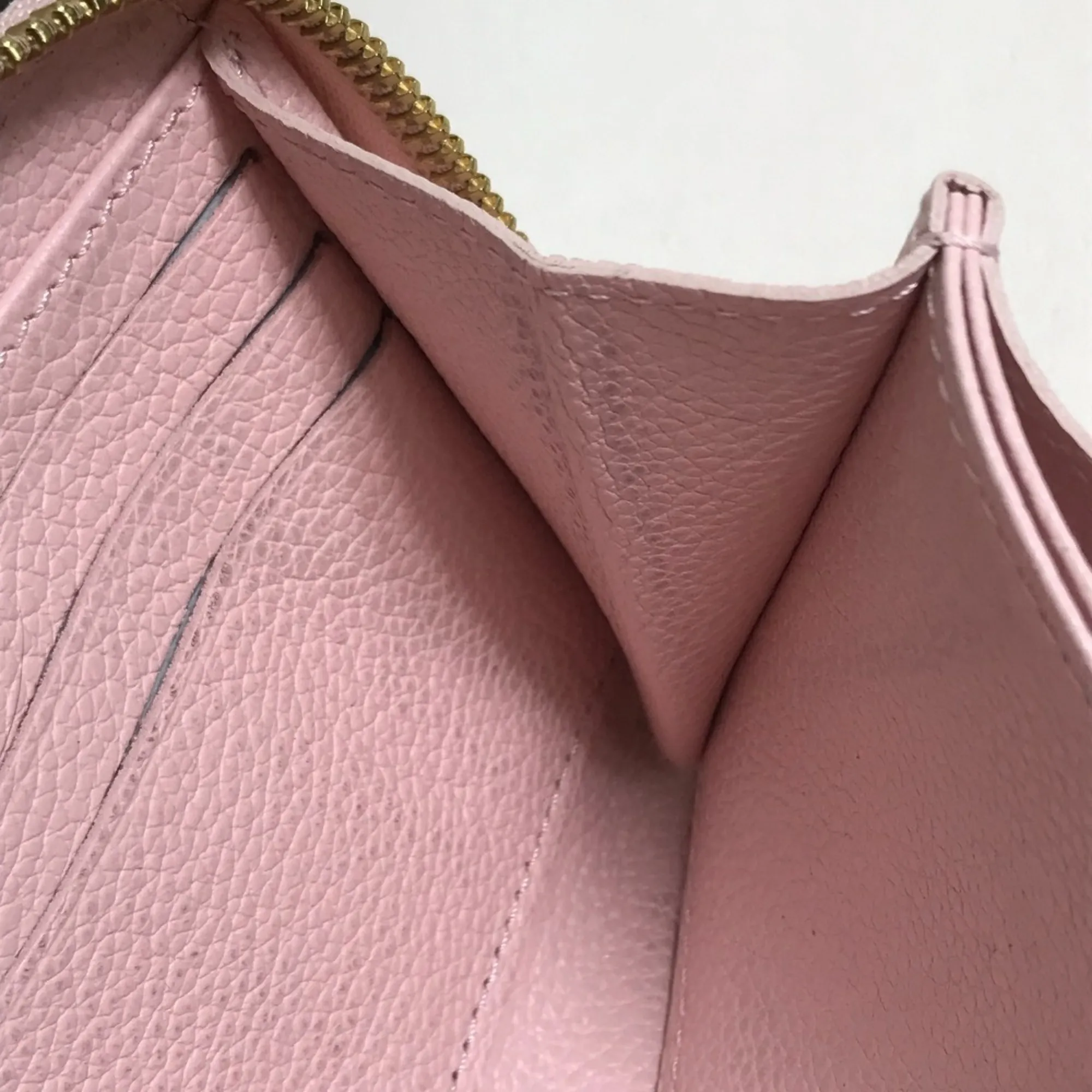 LOUIS VUITTON Pink Monogram Leather Wallet