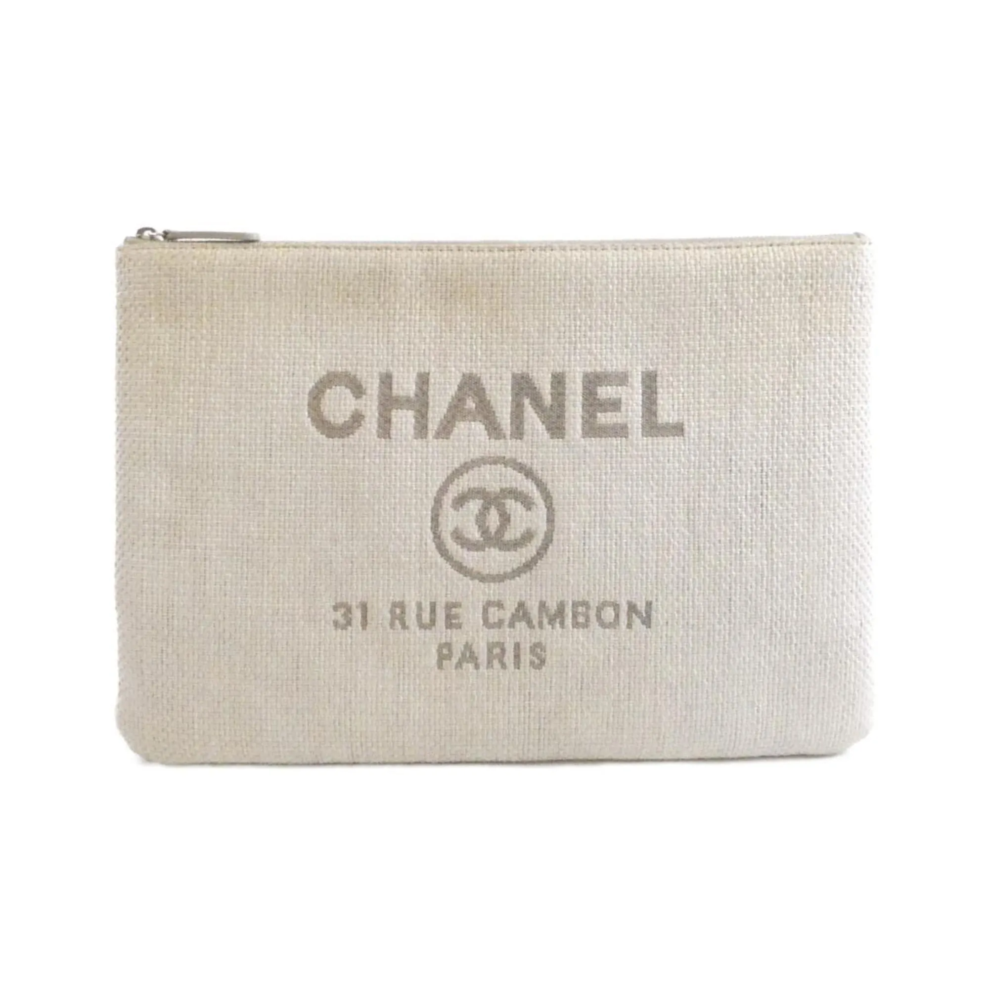 CHANEL Cream Pouch
