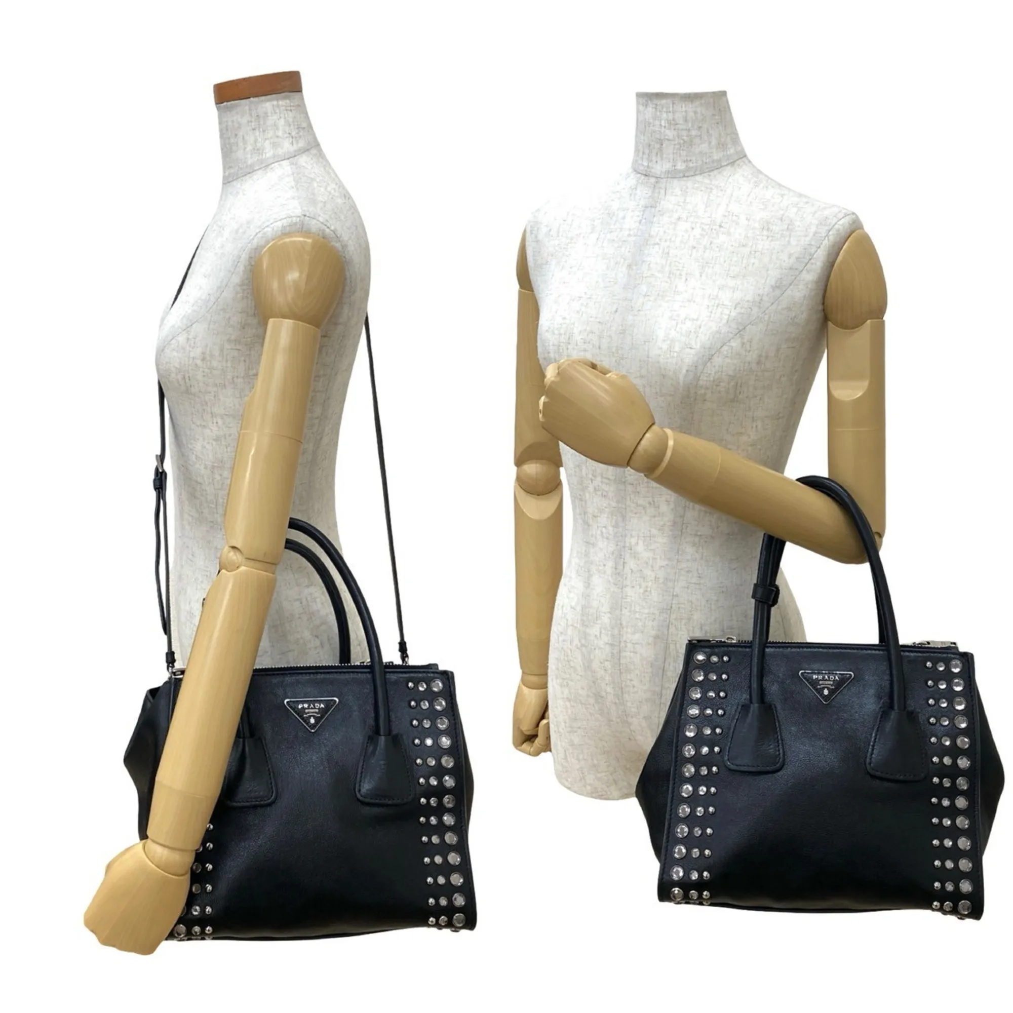 PRADA Brown Leather Shoulder Bag