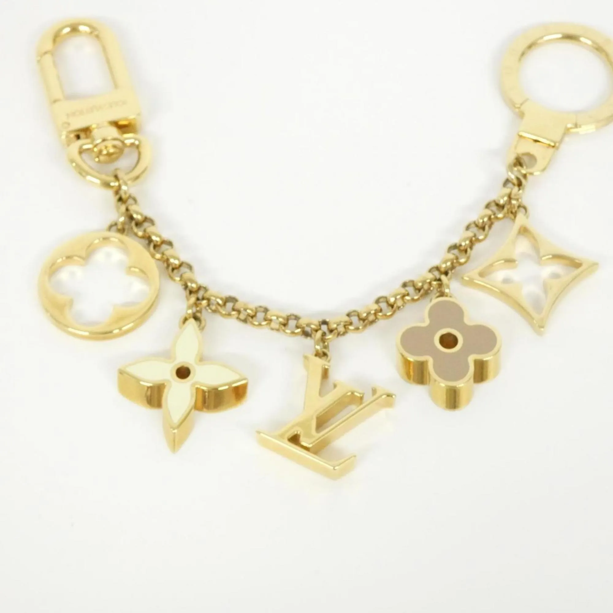 LOUIS VUITTON Gold Monogram Bag Charm
