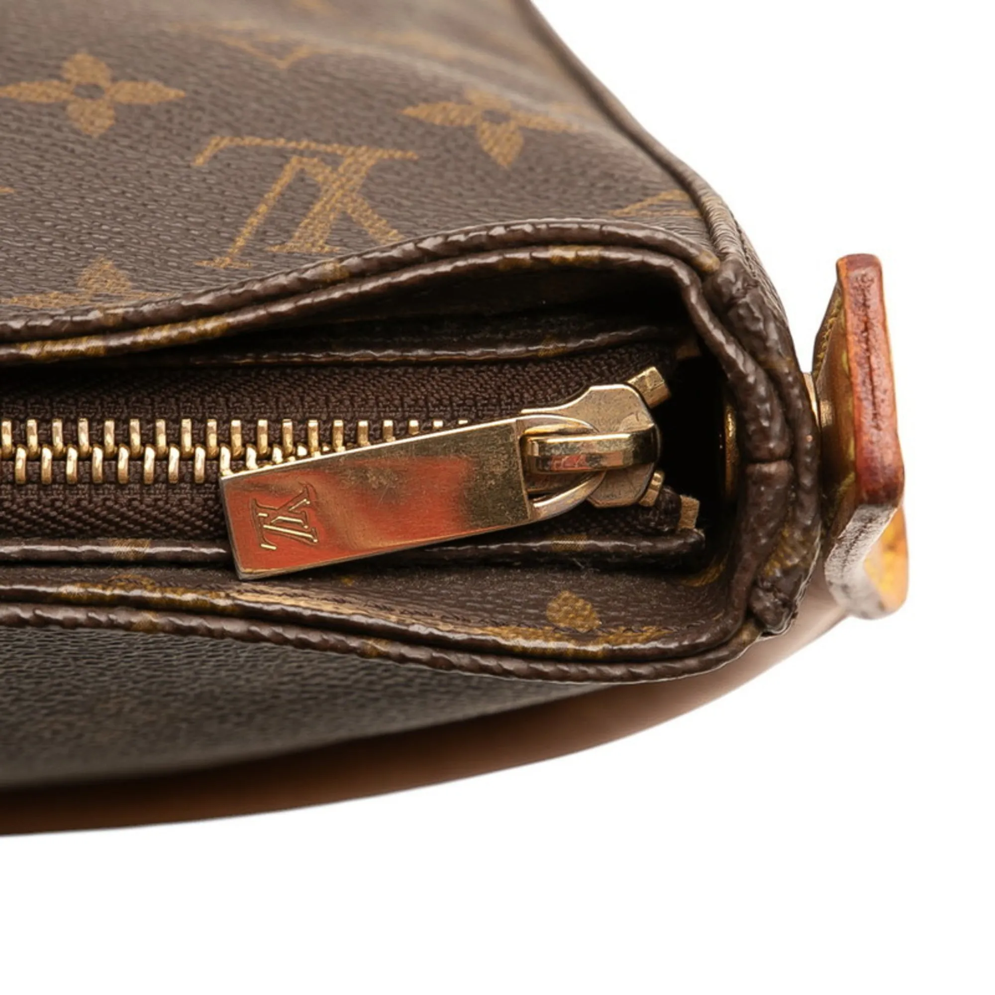LOUIS VUITTON Brown Monogram Leather Shoulder Bag
