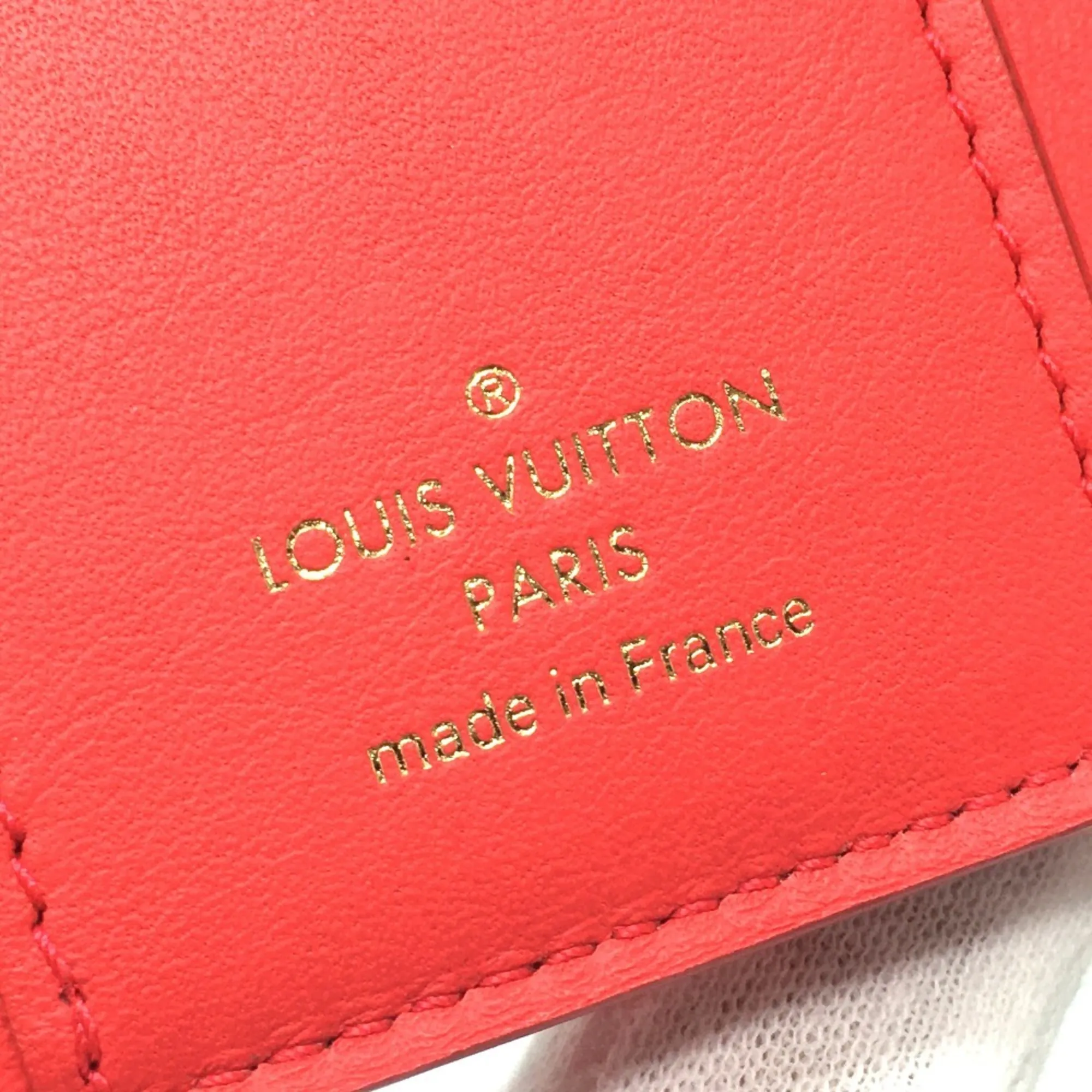 LOUIS VUITTON Red Leather Wallet