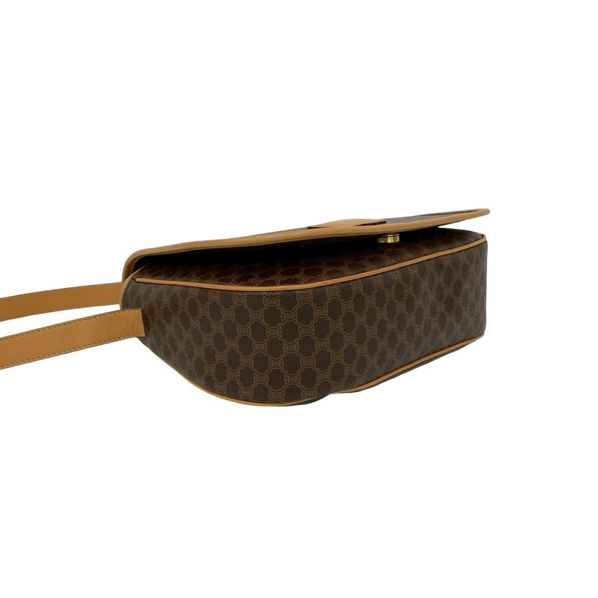 CELINE Brown Leather Shoulder Bag