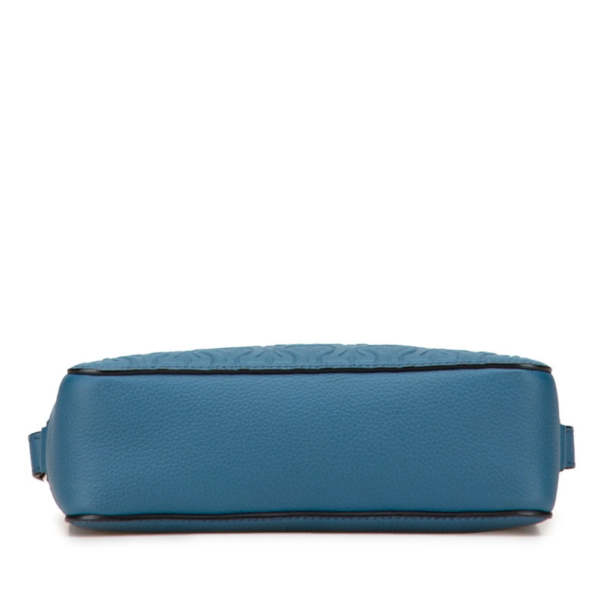 SALVATORE FERRAGAMO Blue Leather Shoulder Bag