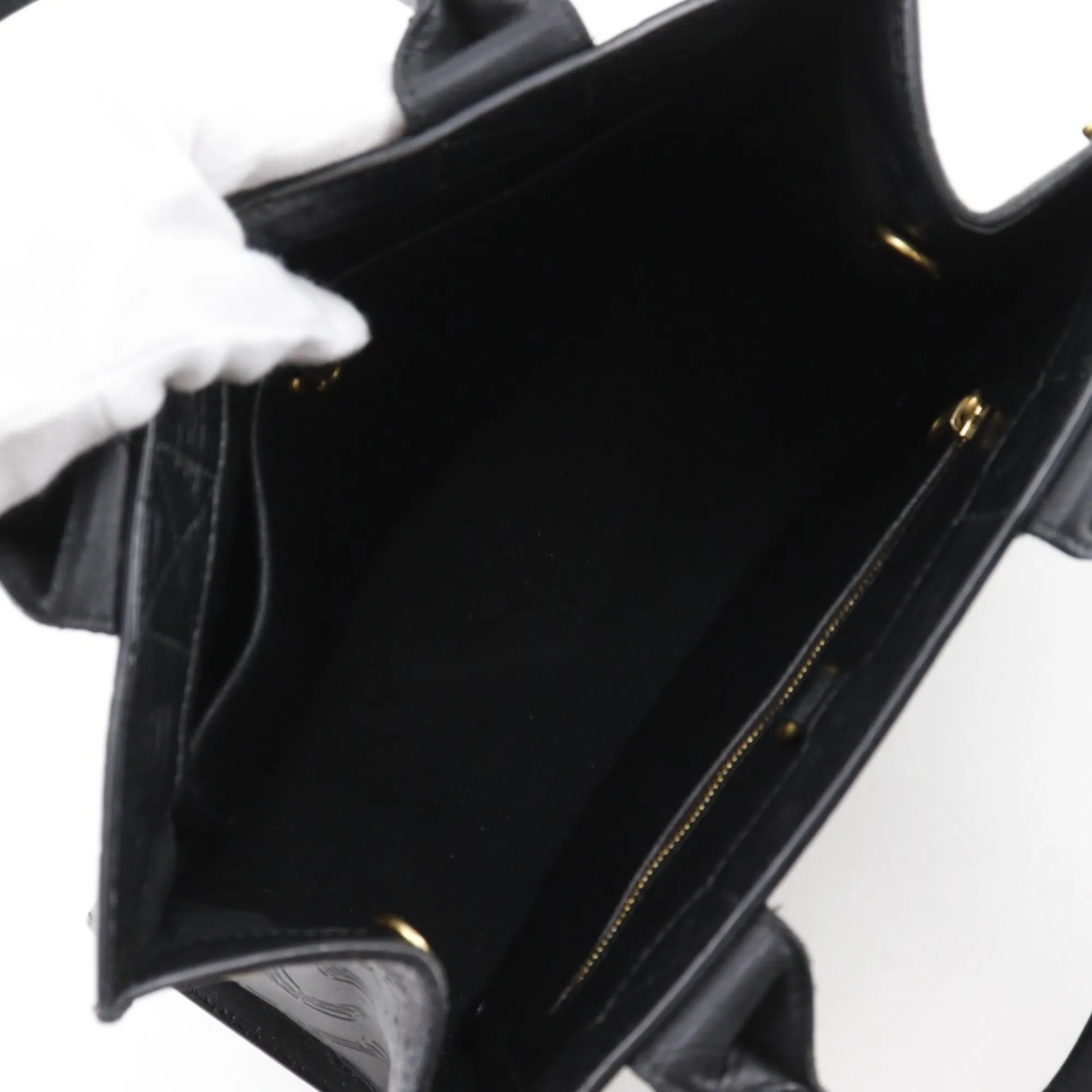 BALENCIAGA Black Monogram Leather Bag