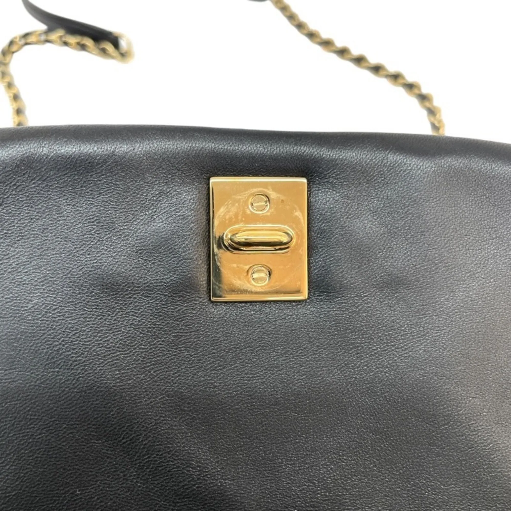 SALVATORE FERRAGAMO Black Leather Shoulder Bag