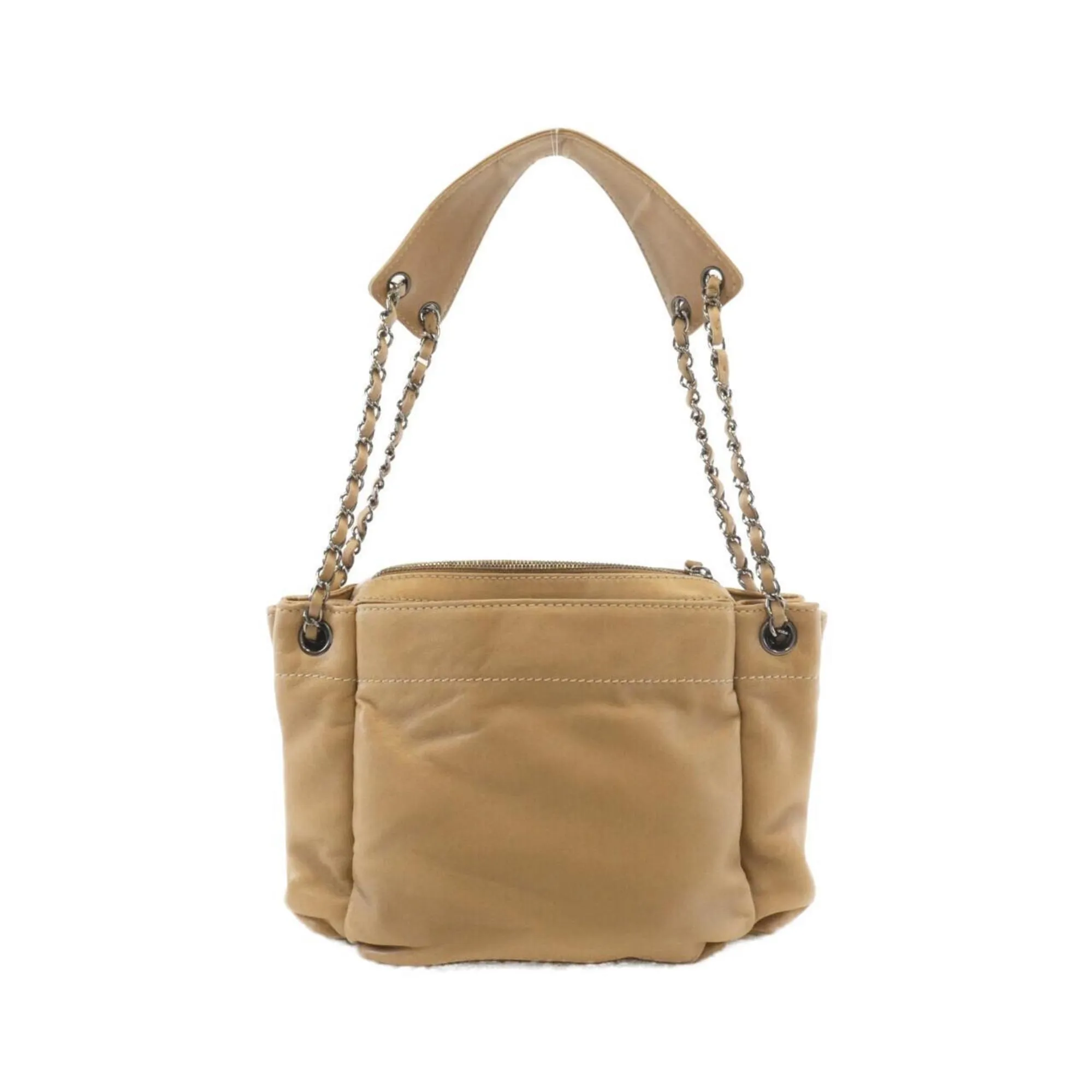 CHANEL Cream Shoulder Bag