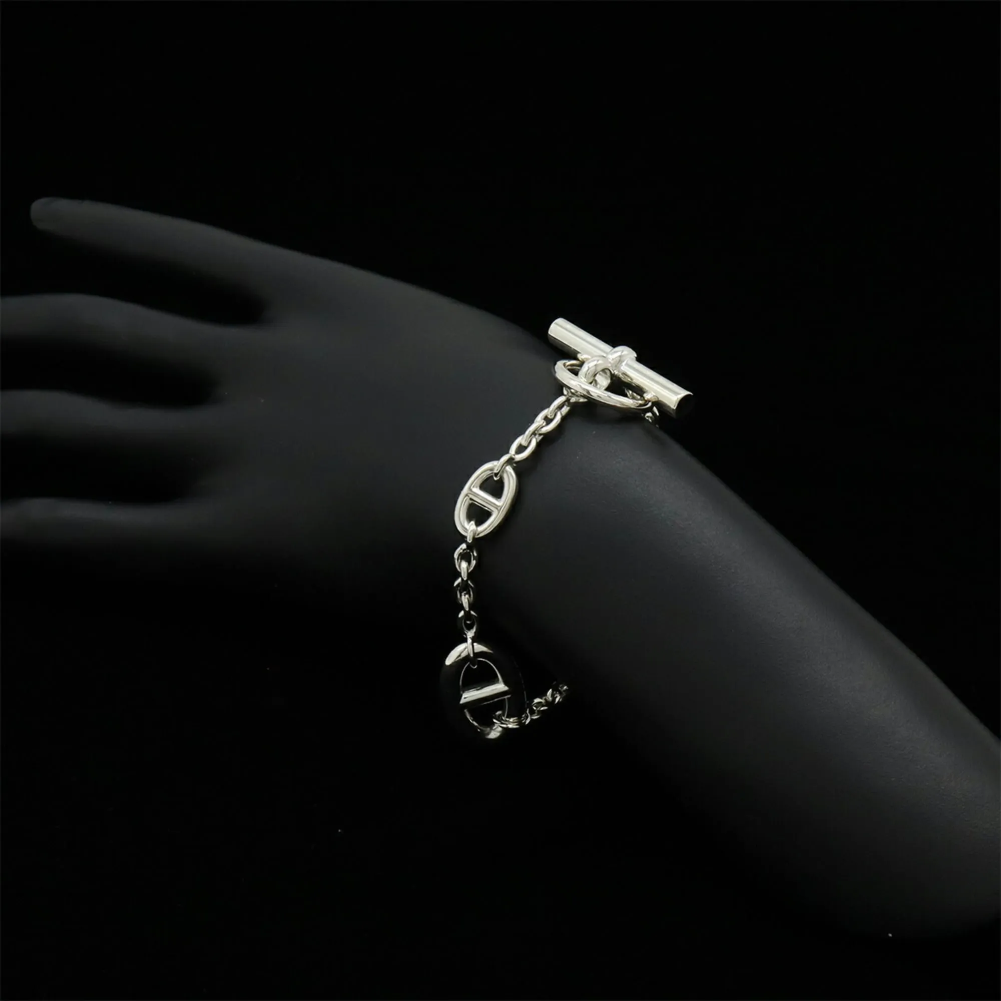 HERMES Silver Charm Bracelet
