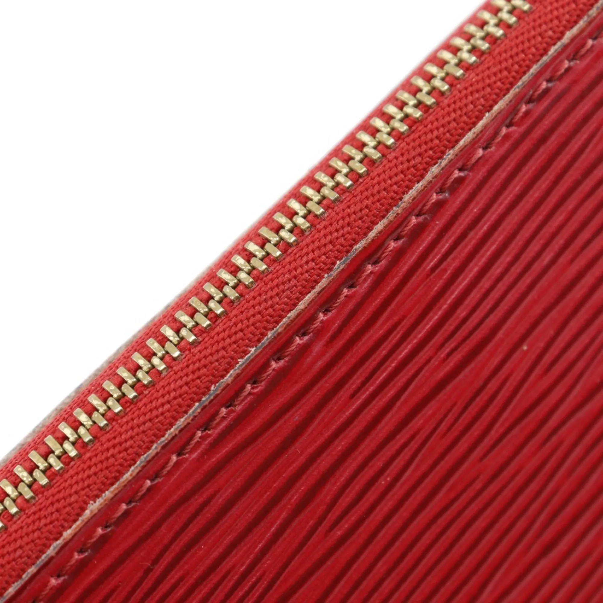 LOUIS VUITTON Red Leather Pouch