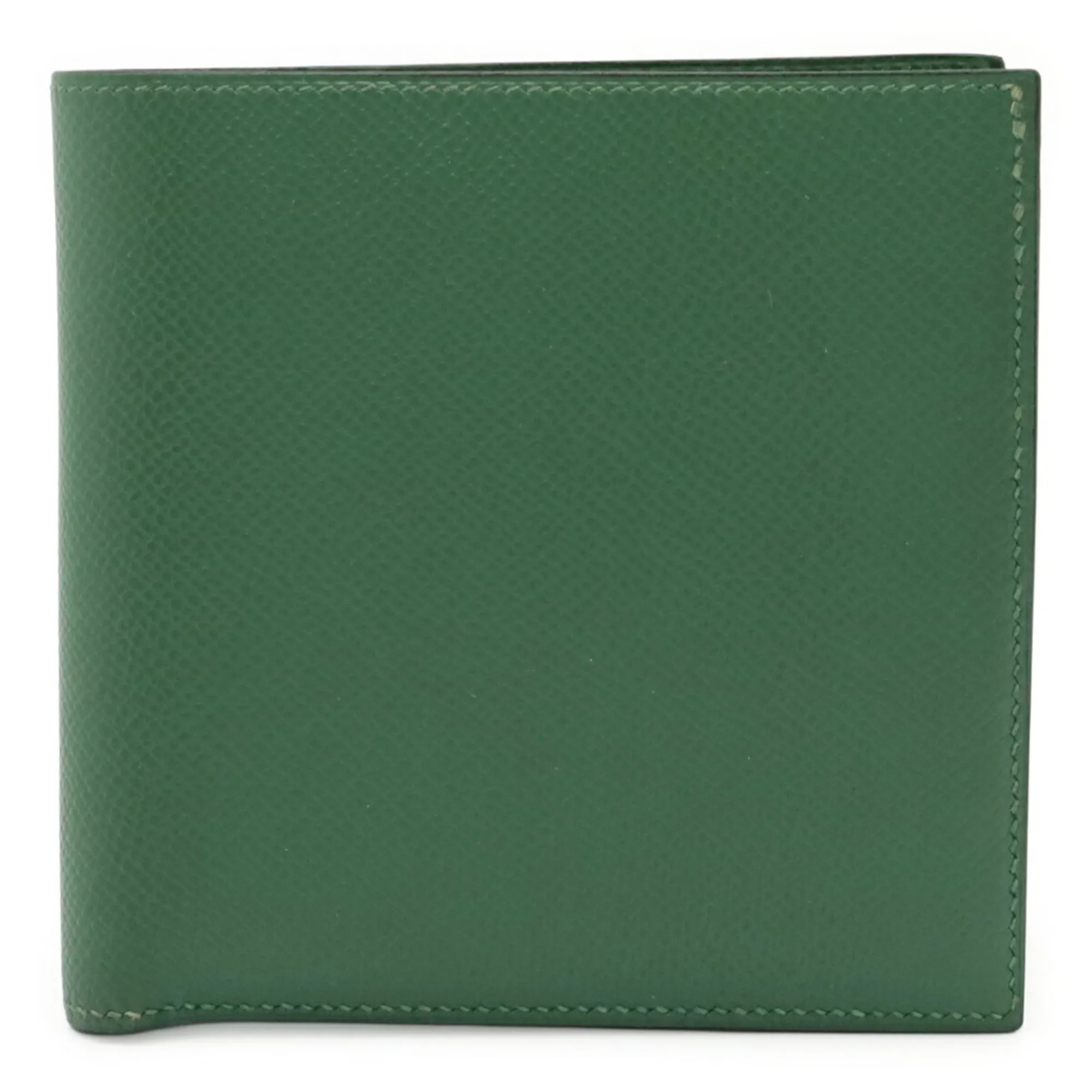 HERMES Green Leather Bamboo Wallet