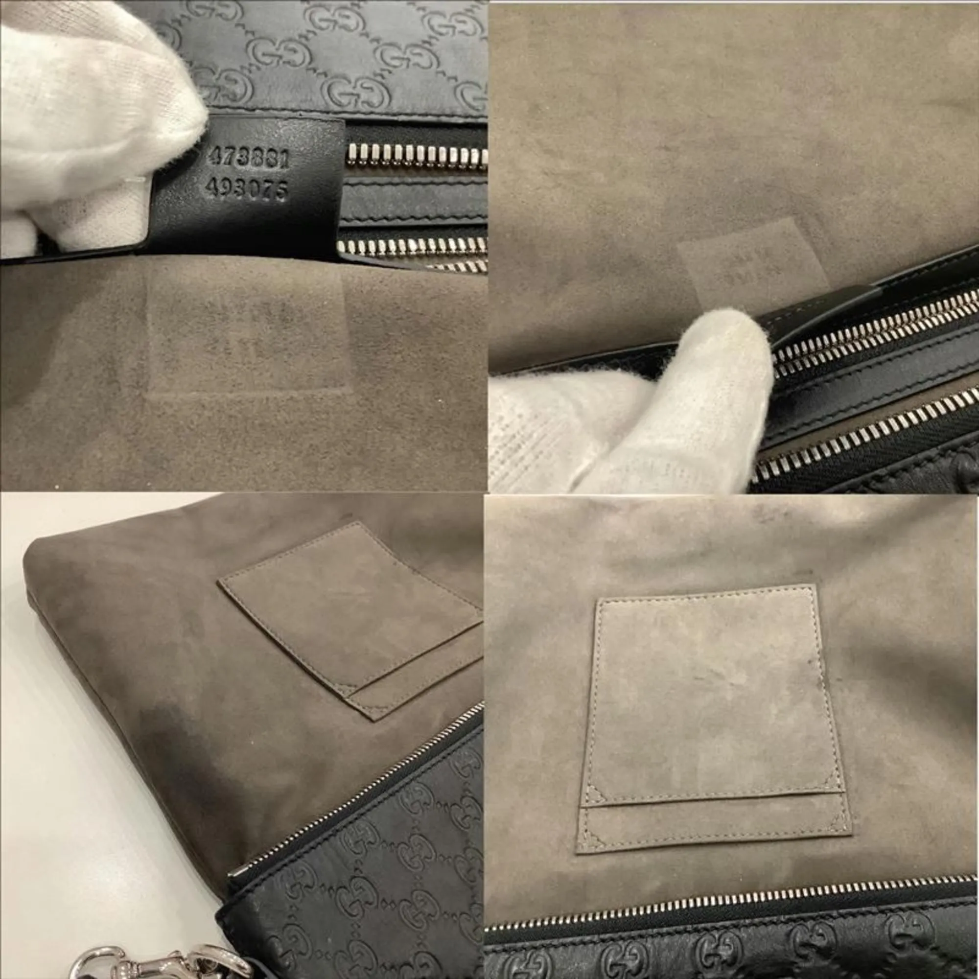 GUCCI Black Leather Clutch Bag