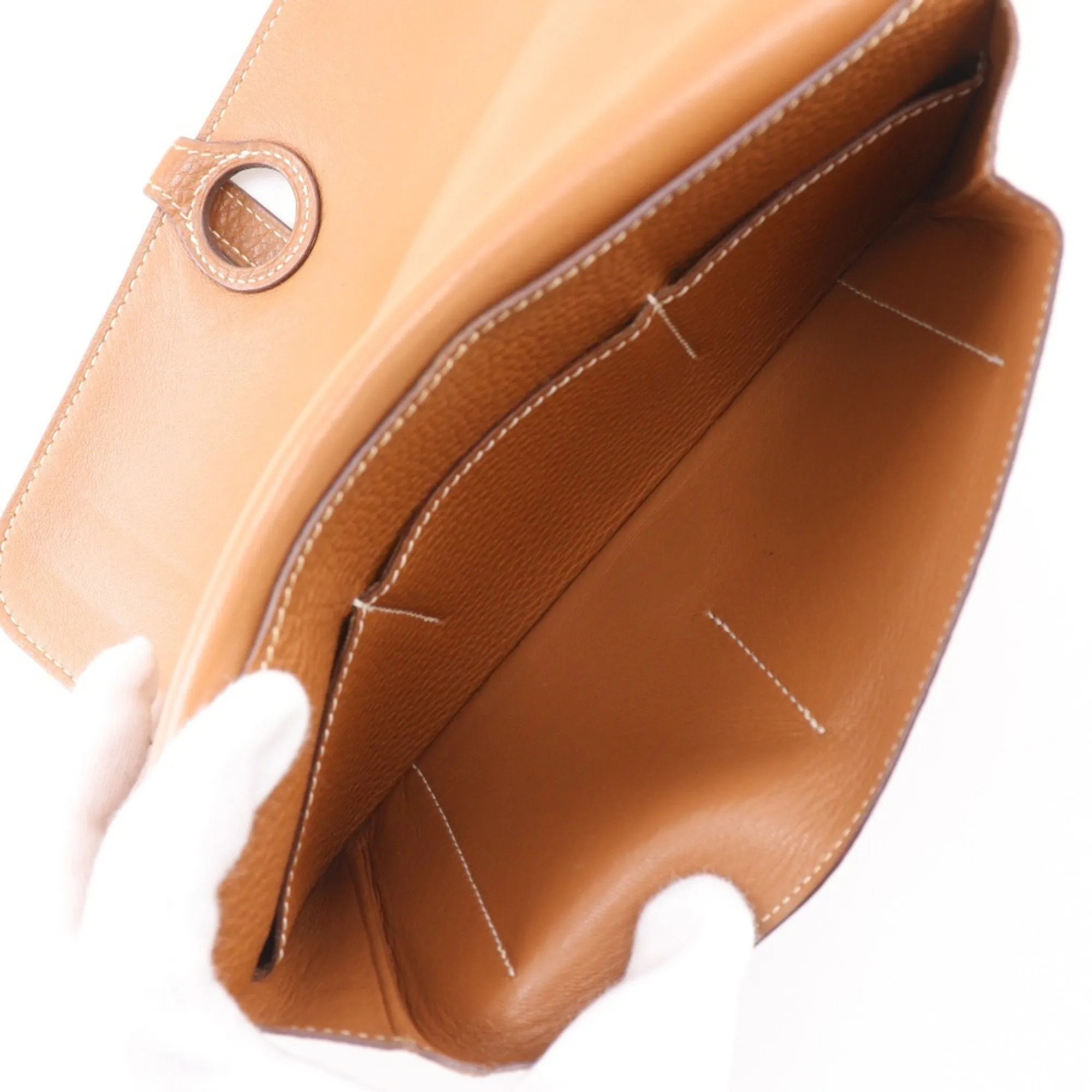 HERMES Brown Leather Wallet