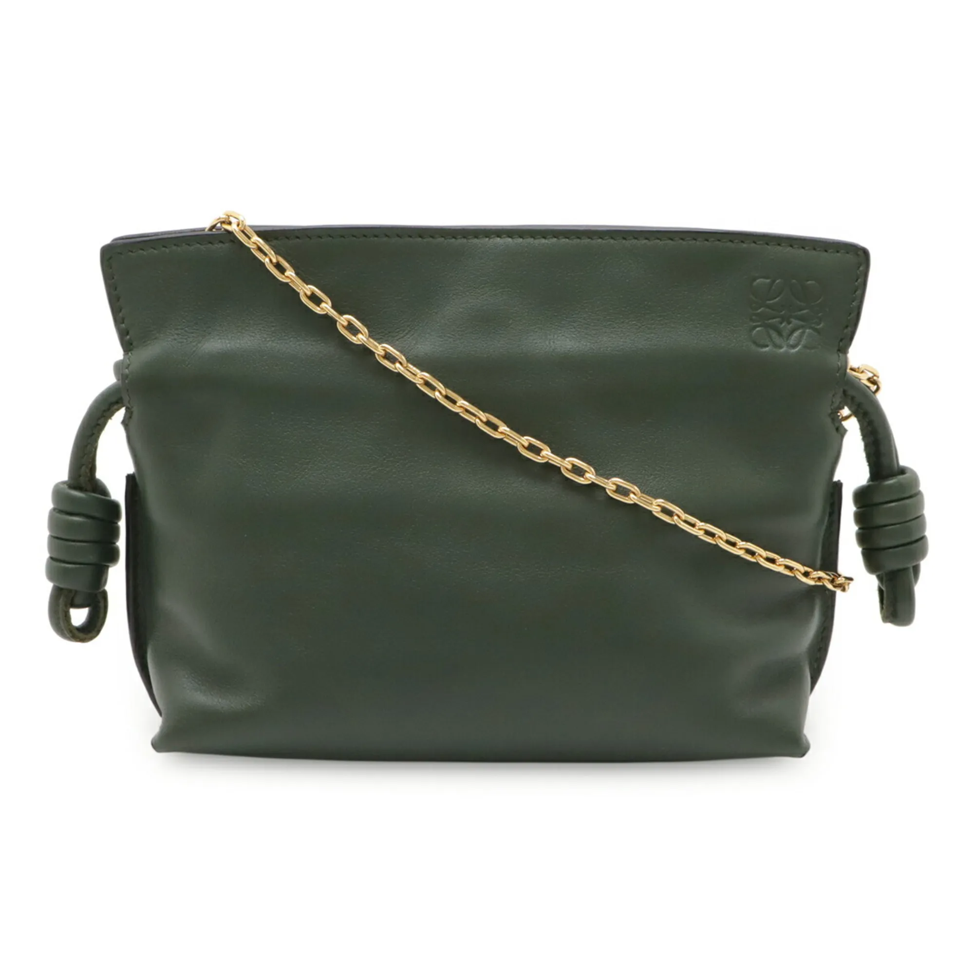 LOEWE Green Leather Shoulder Bag
