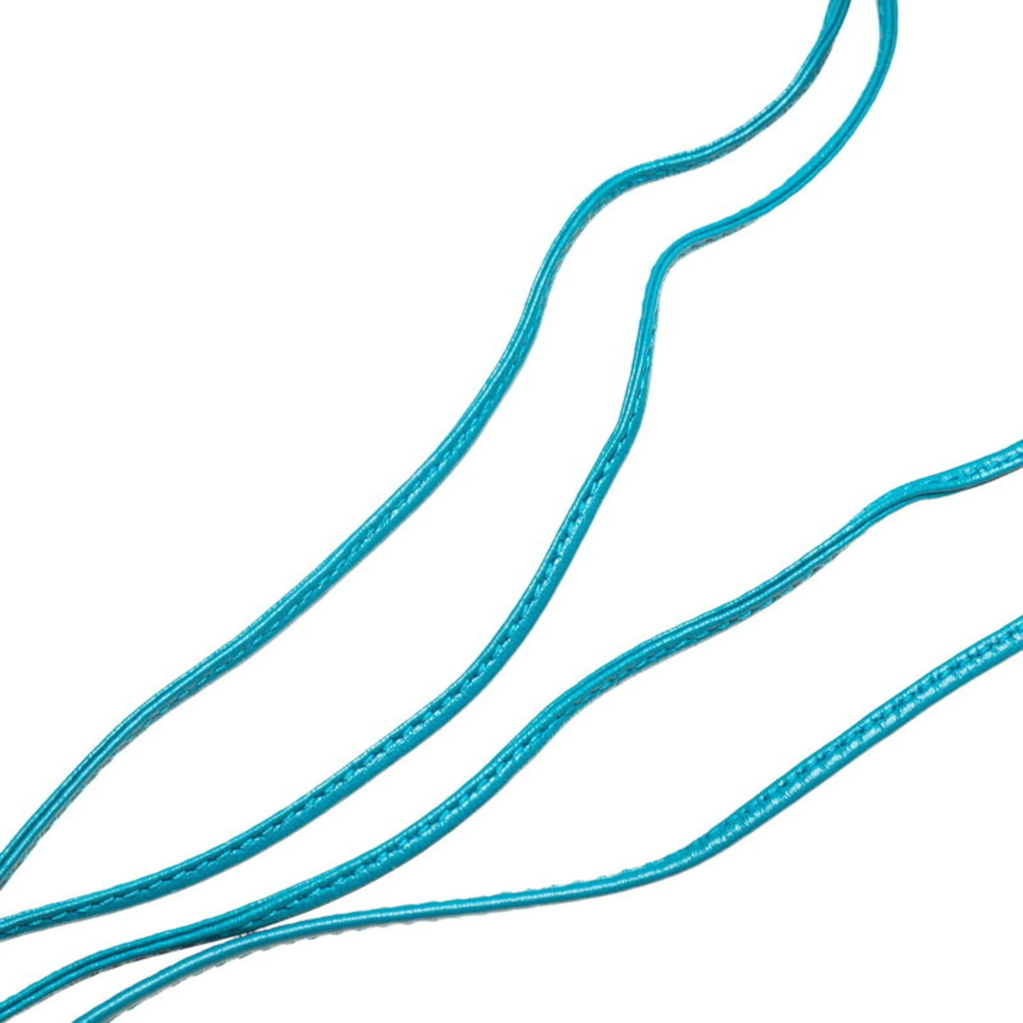 BOTTEGA VENETA Blue Leather Intrecciato Shoulder Bag