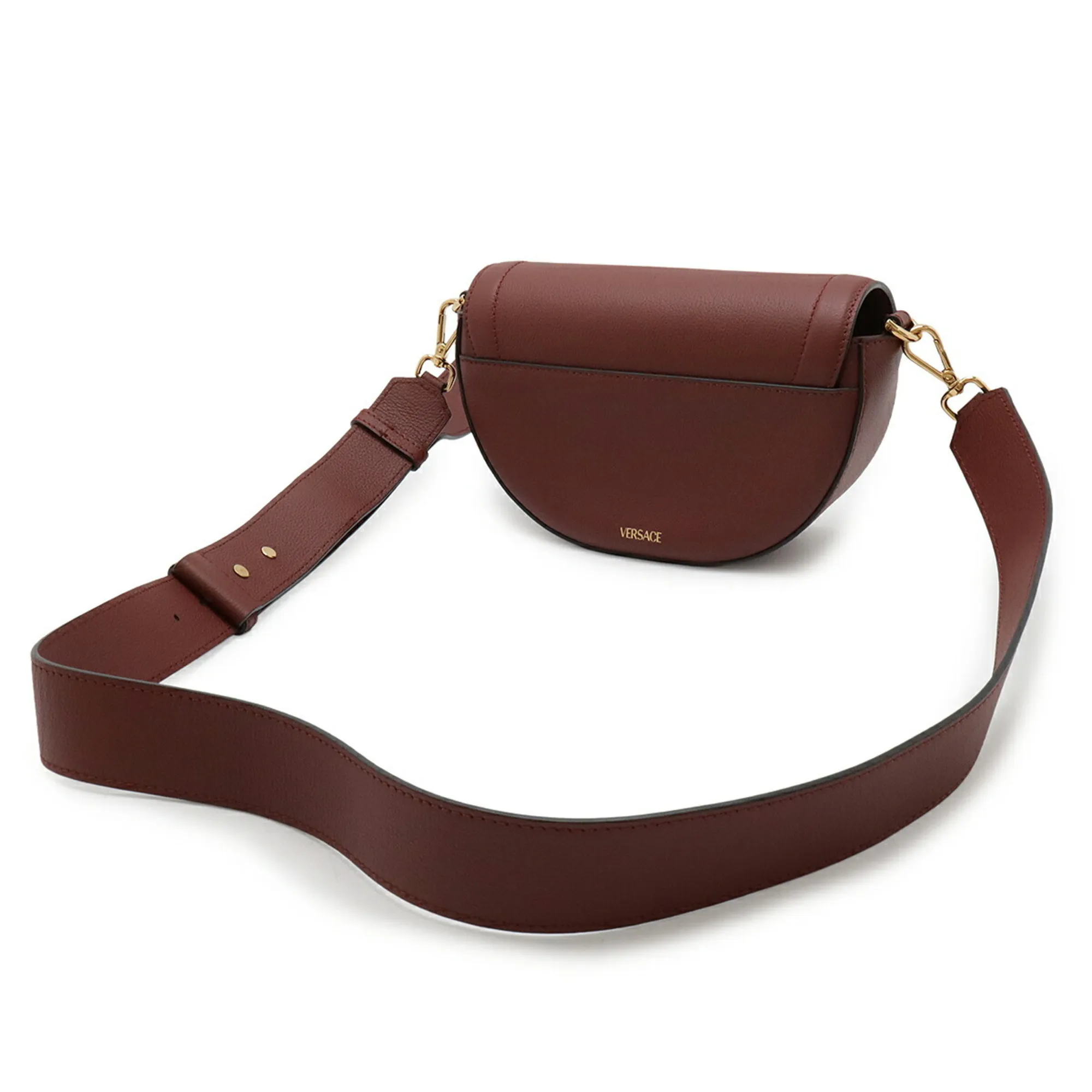 VERSACE Red Leather Shoulder Bag