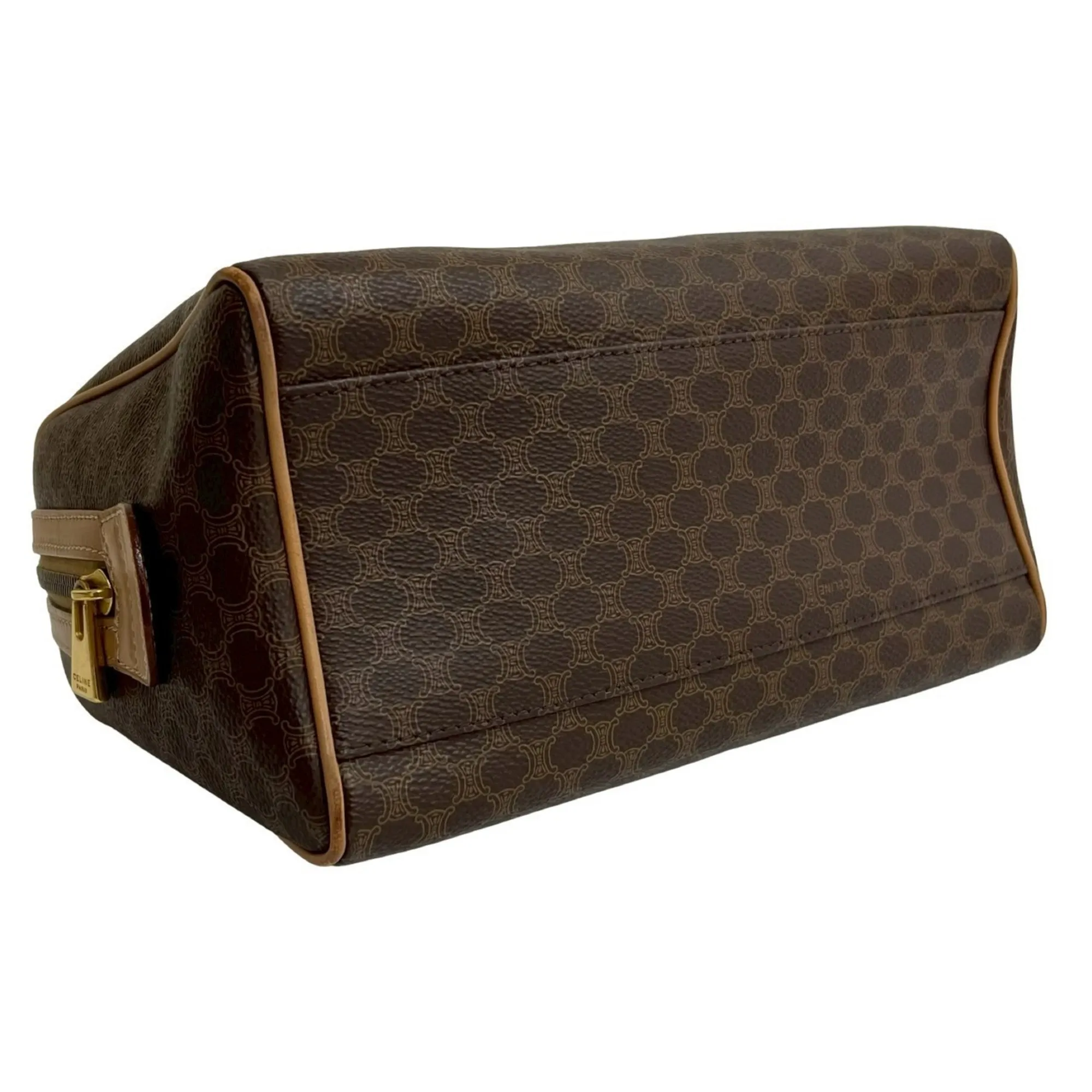 CELINE Brown Leather Boston Bag