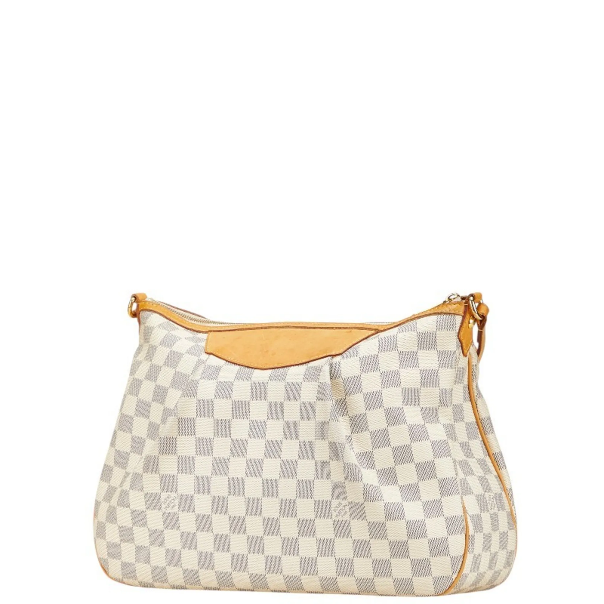 LOUIS VUITTON White Damier Leather Shoulder Bag