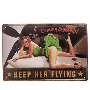 Plechová cedula Keep Her Flying 40x30cm Plechová cedula Keep Her Flying 40x30cm