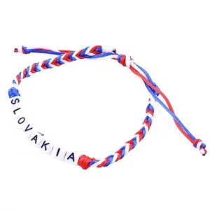 Pletený náramok Slovakia trikolóra Pletený náramok Slovakia trikolóra