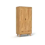 Šatníková skriňa z dubového dreva 90x180 cm Greg - The Beds Šatníková skriňa z dubového dreva 90x180 cm Greg - The Beds